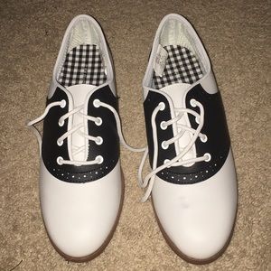 Black and White Saddle Shoes